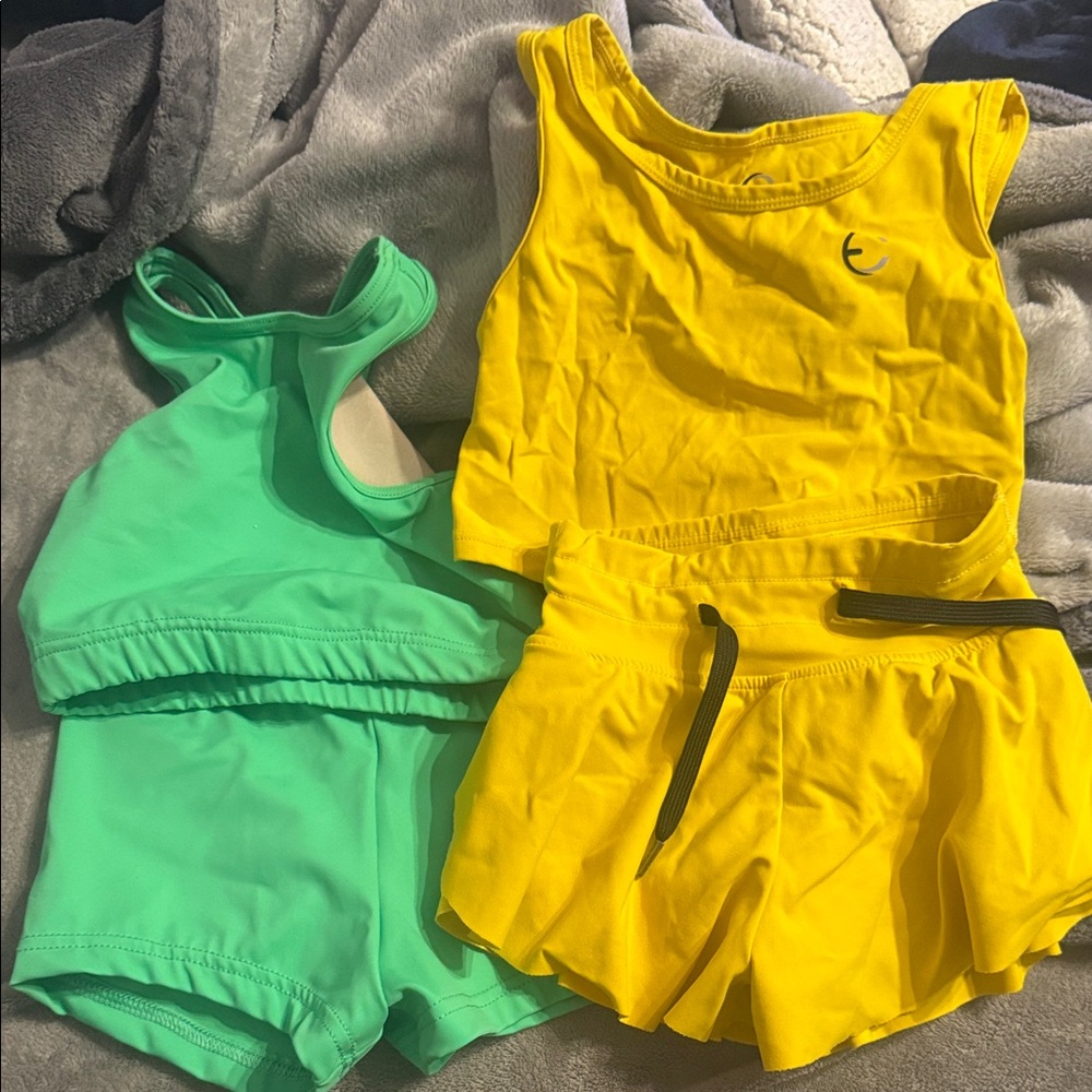 Yellow and Green Athletic Set